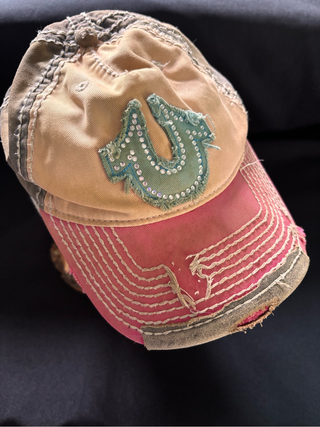 Vintage True Religion Distressed Horseshoe Hat
